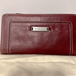 Michael Kors Double Snap Leather Wallet Burgundy